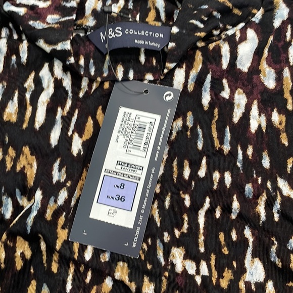 Leopard print long sleeved top NWT UK 8 US 4 - Picture 3 of 3